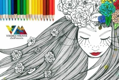 La ilustradora Verónica Maraver reinventa los libros de colorear para adultos con su nueva obra Flortropía