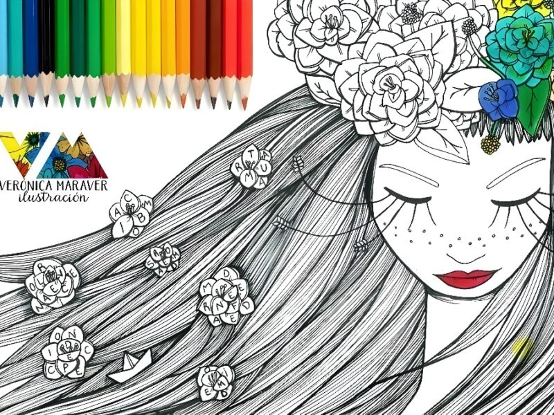 La ilustradora Verónica Maraver reinventa los libros de colorear para adultos con su nueva obra Flortropía