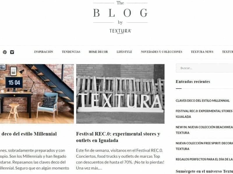 Textura Interiors lanza su nuevo blog de decoración