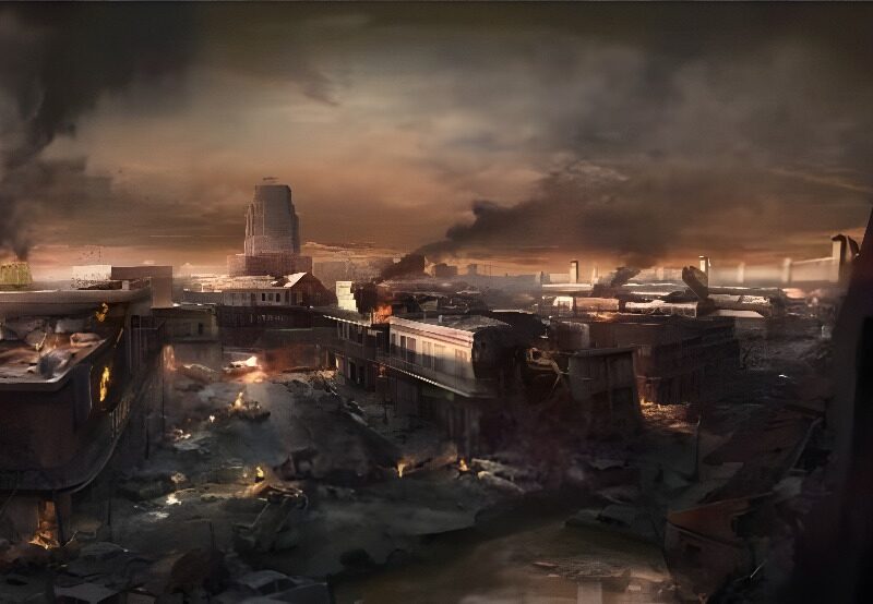 Bocetos de los escenarios del videojuego Wolfenstein II