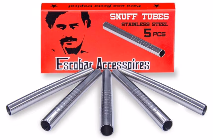 Tubos de Esnifar Marca Escobar. Fuente: Amazon