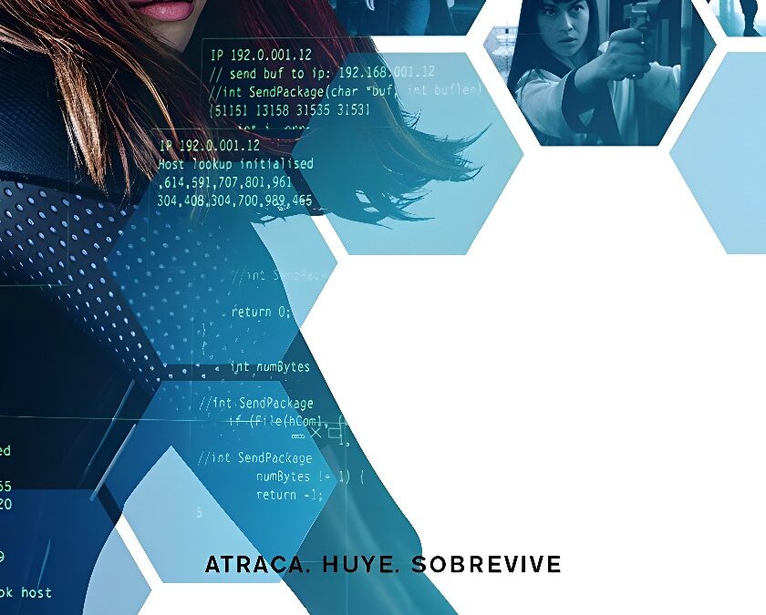 Momentum (2015): acción y disparos con chica guapa