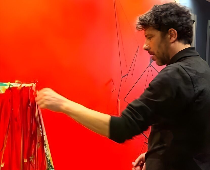 Simulación mural de Ismael Iglesias en el Hotel NYX de Bilbao