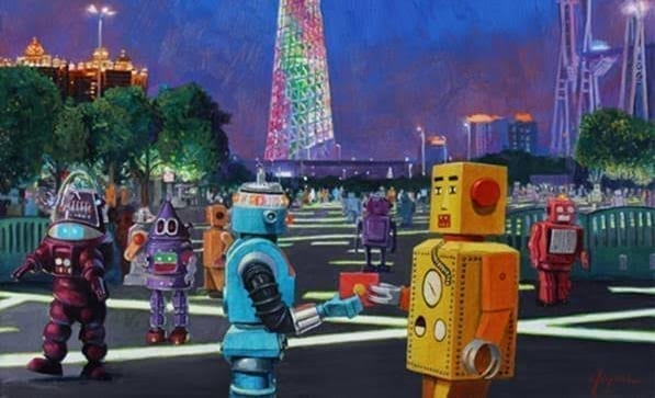 Los Angeles. Corey Helford Gallery. Machine Man Memories By Eric Joyner