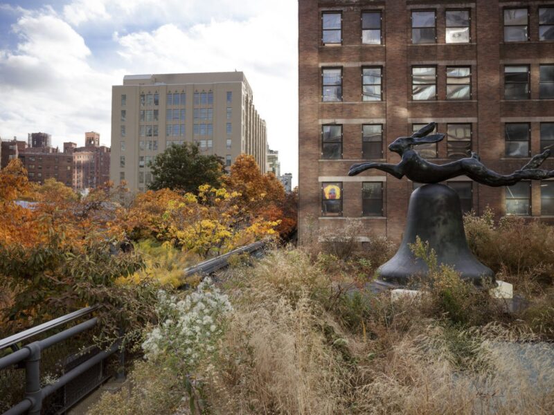 Barry Flanagan in the Kasmin Sculpture Garden