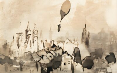 Dessin Inédit de Victor Hugo  ‘Départ du Ballon’. Sotheby&rsquo;s Paris