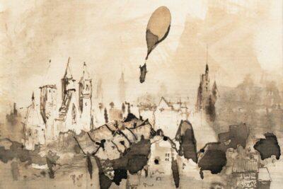 Dessin Inédit de Victor Hugo  ‘Départ du Ballon’. Sotheby&rsquo;s Paris