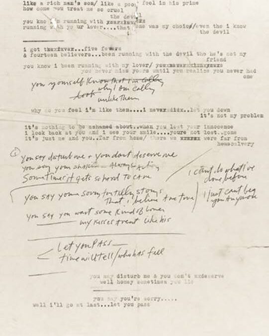 Original Bob Dylan Lyrics to Be Offered for Auction at Sotheby’s