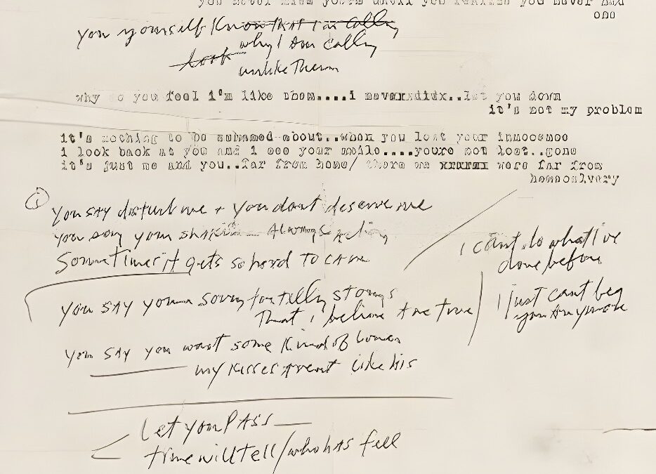 Original Bob Dylan Lyrics to Be Offered for Auction at Sotheby’s