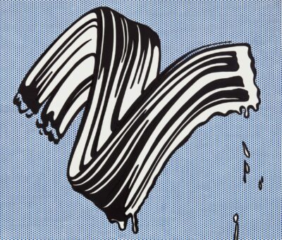 Roy Lichtenstein White Brushstroke I Executed in 1965 Oil and Magna on canvas