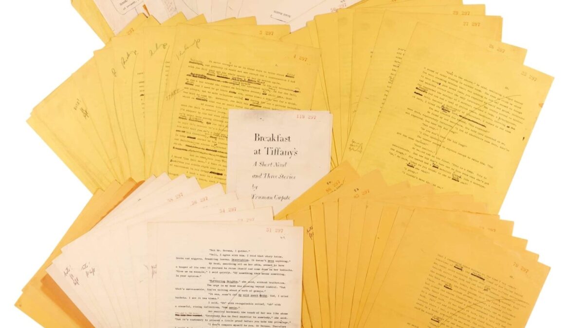 Breakfast At Tiffany’s Typescript Sells for £377,000 at Sotheby’s