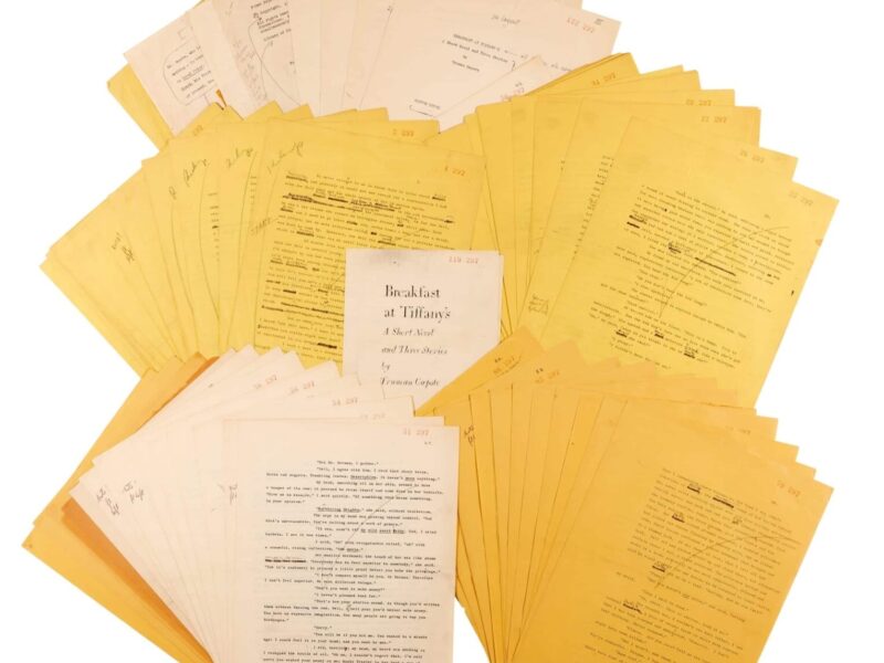Breakfast At Tiffany’s Typescript Sells for £377,000 at Sotheby’s