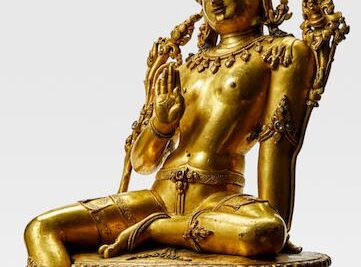 A 13th/14th Century Gilt Copper Alloy Figure Of Maitreya Is Top Lot At Bonhams New York Asia Week Sale Series