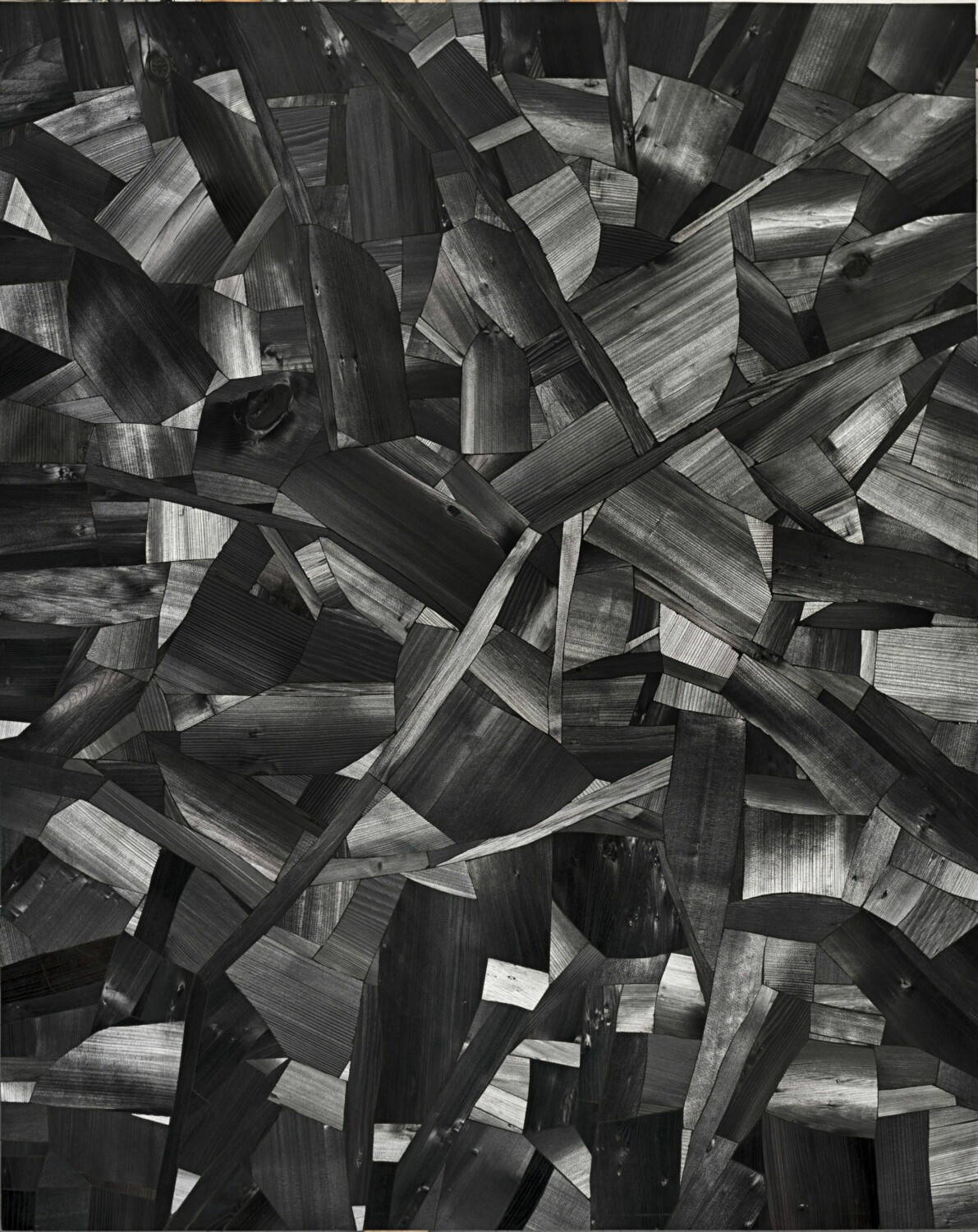 Lee Bae, Issu du feu ch3-25, 2016. Charcoal on canvas. 162 x 130 cm. Courtesy of the artist and Perrotin