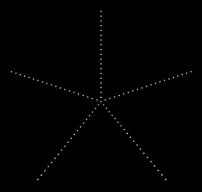 James Lee Byars, "The Star Man (part of 'The Sun, the Moon, and the Stars')", 1990. Thassos marble, 100 parts, each: 5 x 9 3/4 x 9 3/4 inches (12.5 x 25 x 25 cm).