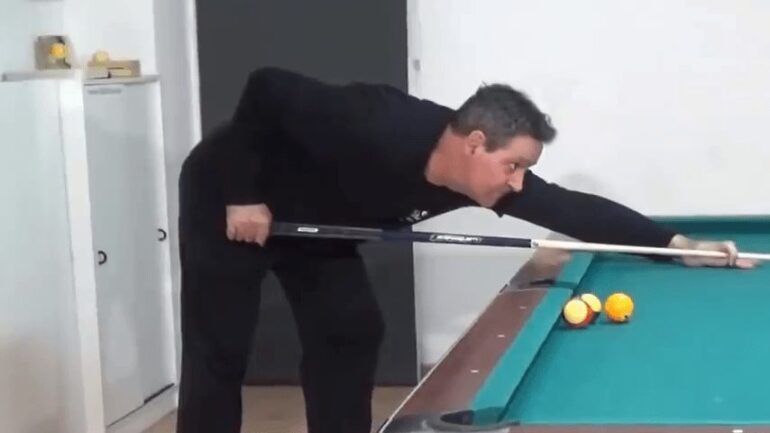 Retroceso de Bola Blanca en Billar Americano (Pool). Ejecución Correcta