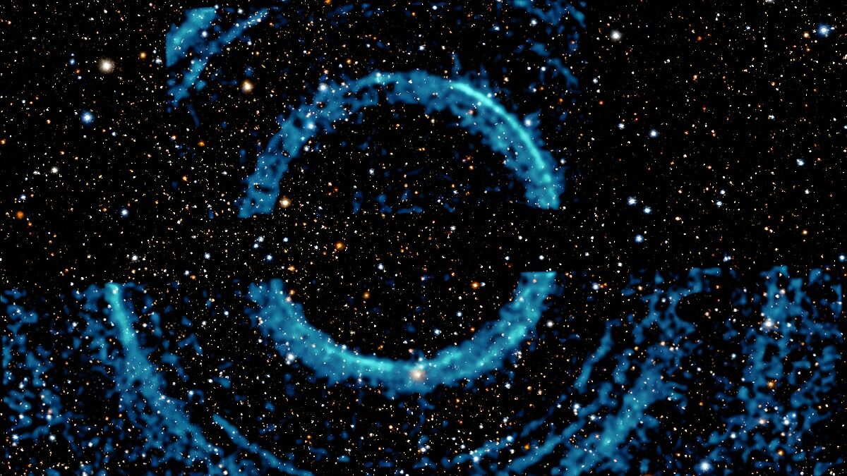 Huge Rings Around a Black Hole
