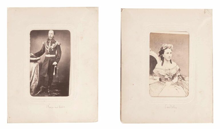 Encuentran en París álbum inédito que contiene fotos de Maximiliano y Carlota