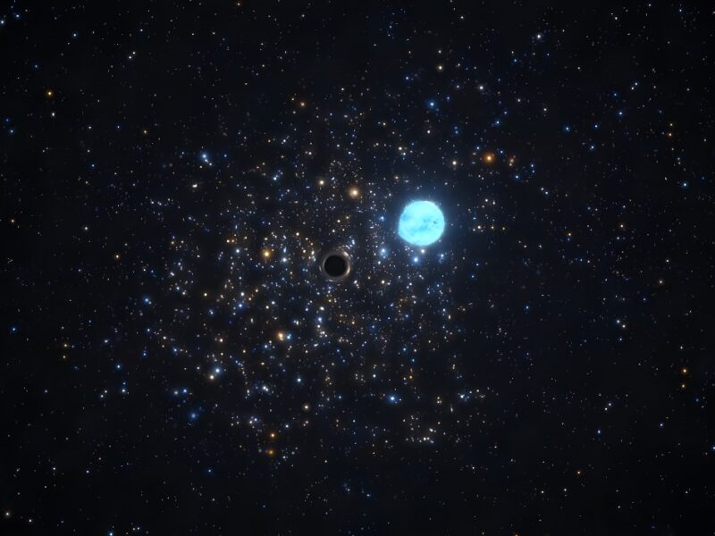 Agujero Negro Oculto en un Cúmulo Estelar Fuera de Nuestra Galaxia