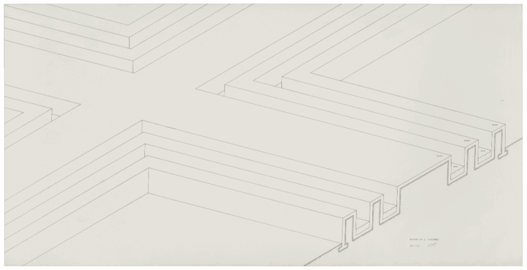 Robert Morris, Para-Architectural Projects: Section of a Concourse, 1971