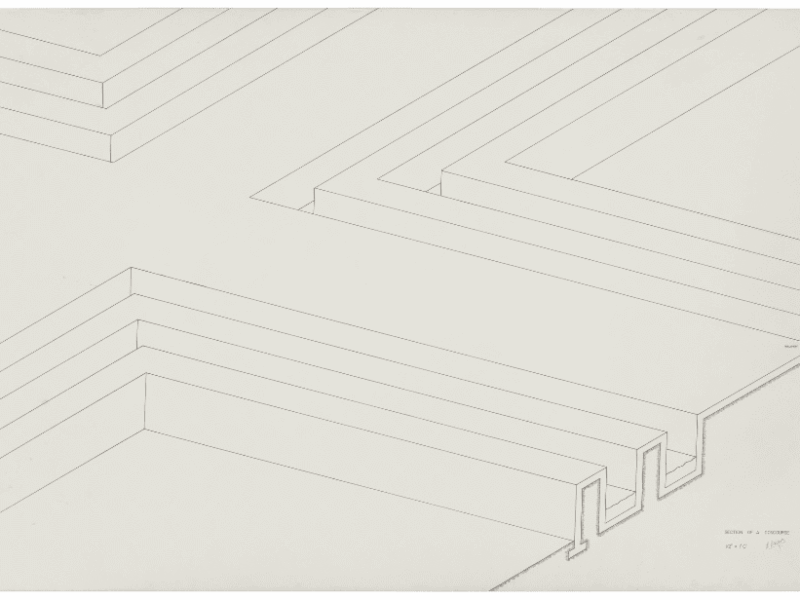 Robert Morris, Para-Architectural Projects: Section of a Concourse, 1971