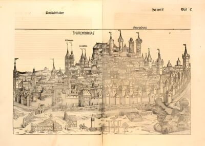 A German language, first edition of The Nuremberg Chronicle by Hartmann Schedel (1440-1514). One of the most extensively illustrated books of the 15th century, the work is an encyclopedia of historical accounts and is estimated at $60,000 – 90,000.
