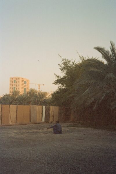 Trevor Yeung, Garden Sitter (Sharjah), 2022, Archival inkjet print, engraved acrylic, 150 x 100 cm. Image courtesy of artist and Blindspot Gallery.
