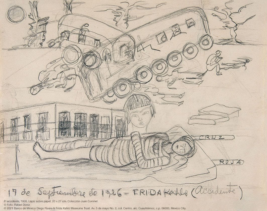 El accidente (1926). Frida Kahlo