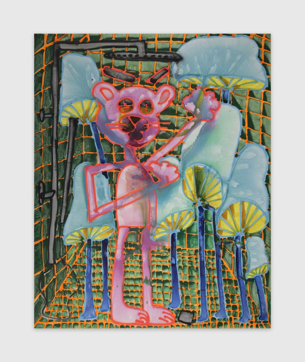 Katherine Bernhardt:  Why is a mushroom growing in my shower? David Zwirner London