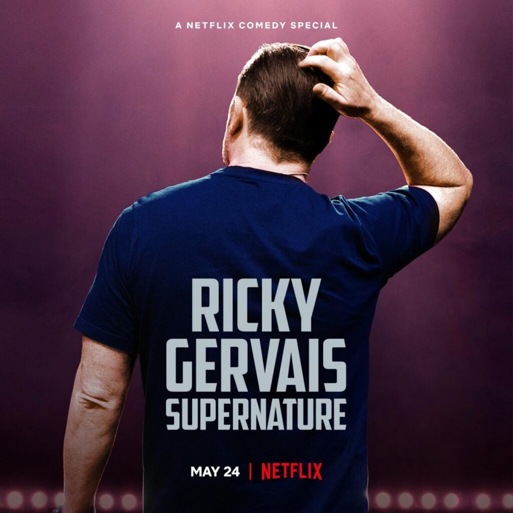 Ricky Gervais: SuperNature (2022). Estreno en Netflix. Comedia Stand-up