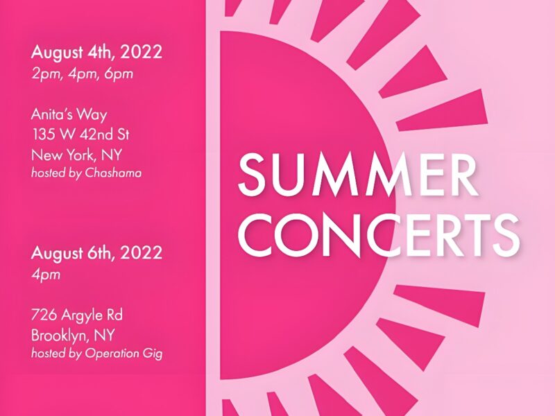 Outdoor Summer Concert with Operation Gig! Presented by New Camerata Opera
