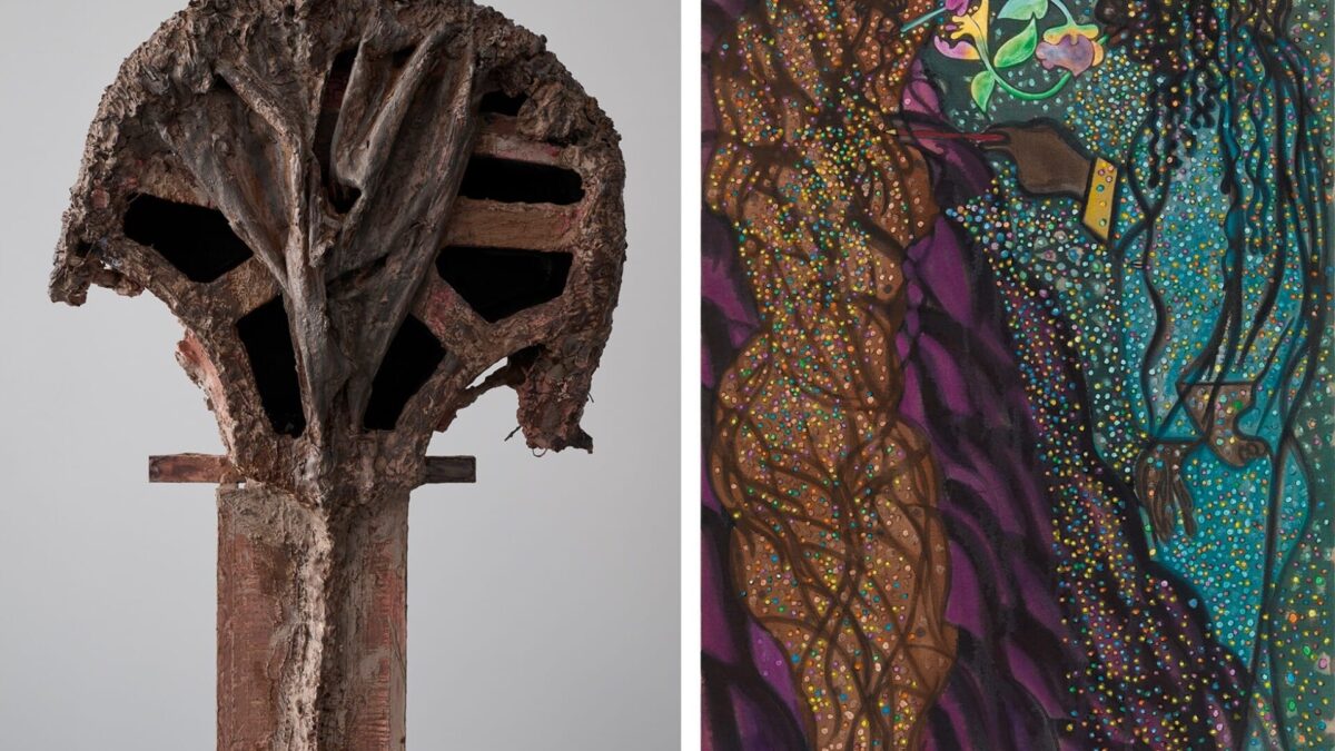 Huma Bhabha and Chris Ofili at The Armory Show