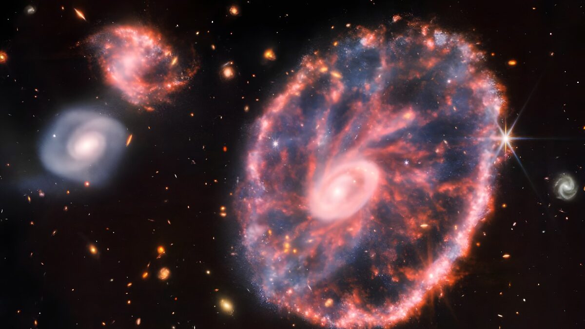 Webb Captures Stellar Gymnastics in The Cartwheel Galaxy
