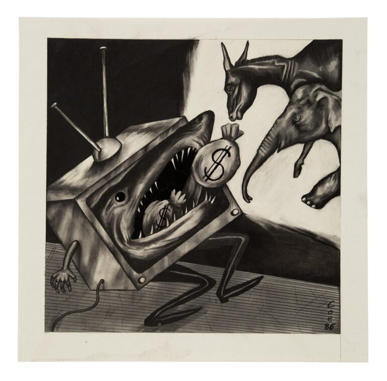 Sue Coe: Political Television – George Adams Gallery