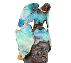 Exquisite Opal Bust of Roman God Mars Headlines Bonhams London Jewels Sale