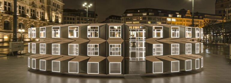 Emergence, an immersive audio-visual installation by This is Loop, debuts at Canary Wharf’s Winter Lights Festival this January