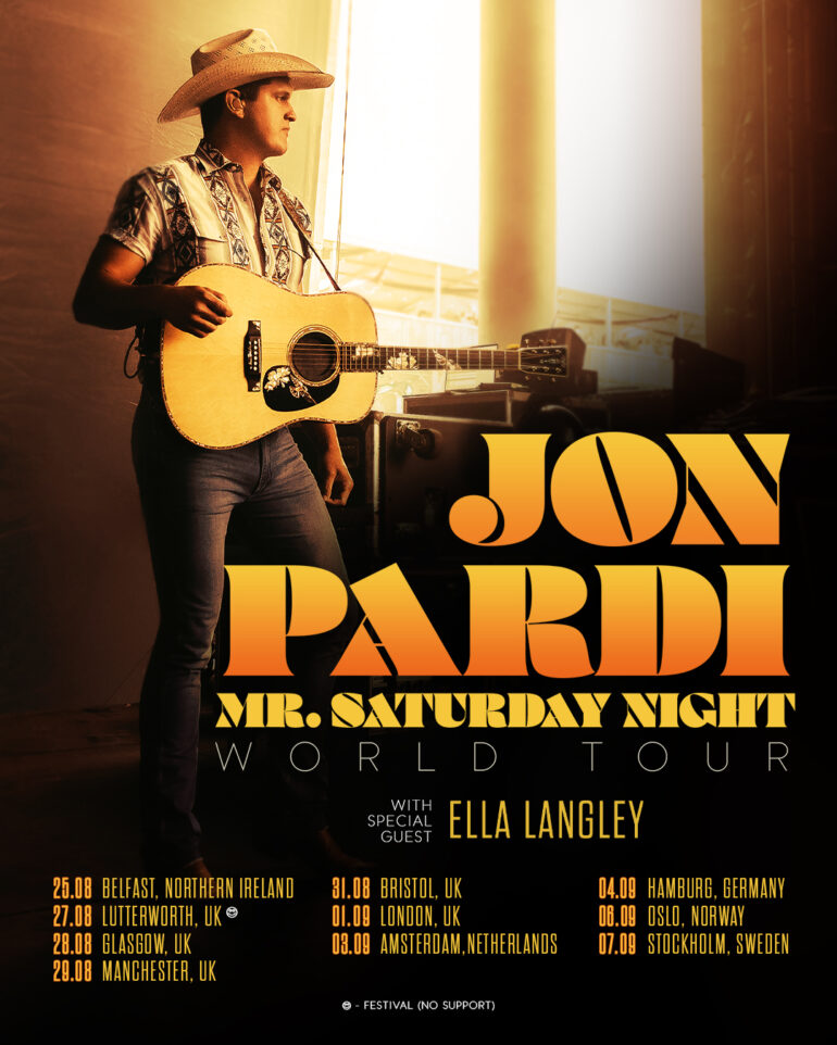 Jon Pardi Announces 2023 Mr. Saturday Night World Tour