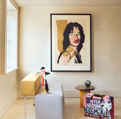 Highlights from the sale including a Tracey Emin (b. 1963) and Longchamp "International Woman" Suitcase, limited edition 2004. Estimate: £2,000 - 3,000 and the print Mick Jagger, from Mick Jagger Portfolio, 1975 by Andy Warhol (1928-1987). Estimate: £60,000 - 80,000.