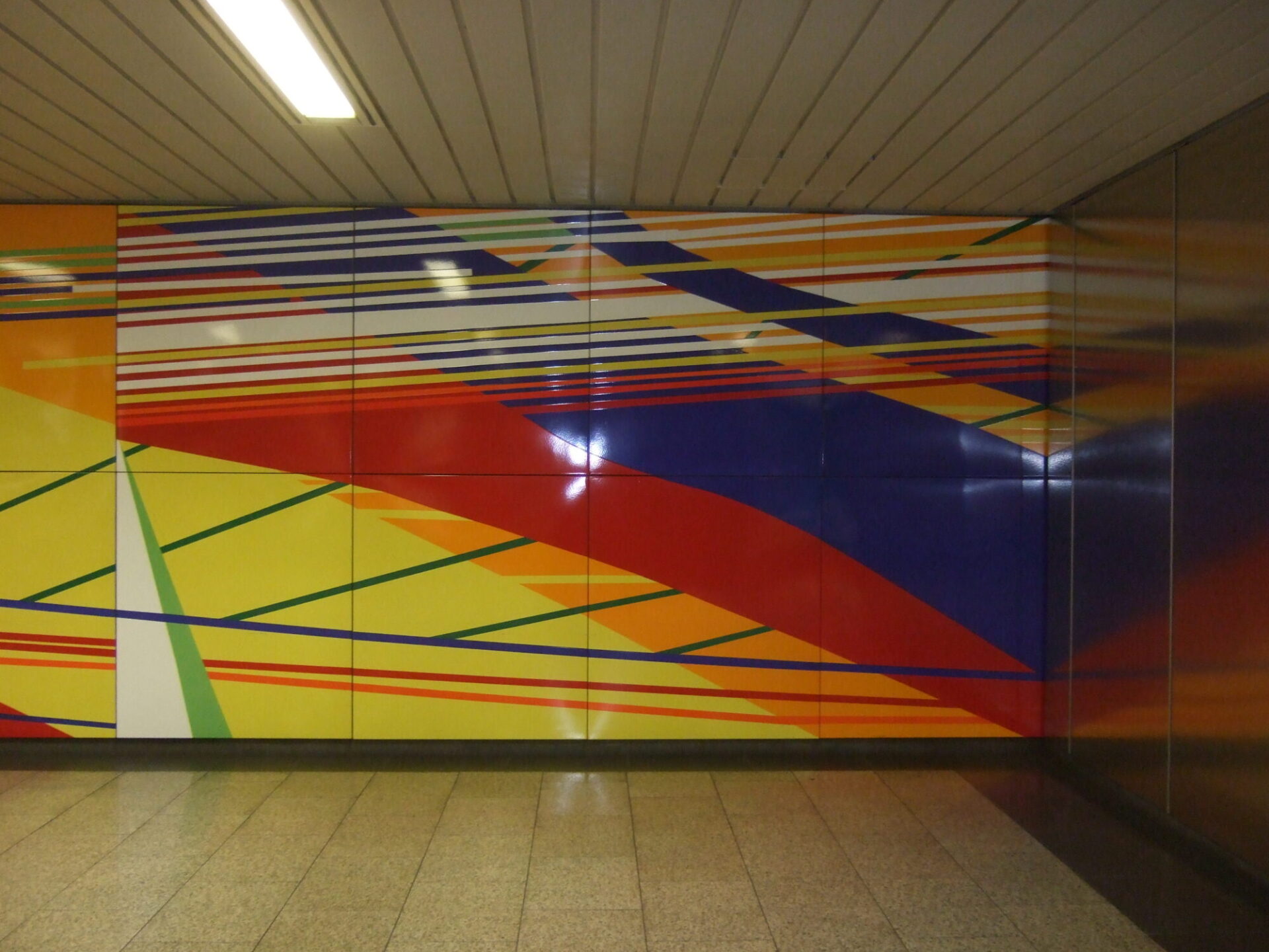 Gerhard Richter and Isa Genzken, wall painting in Duisburg underground station, 1980–92