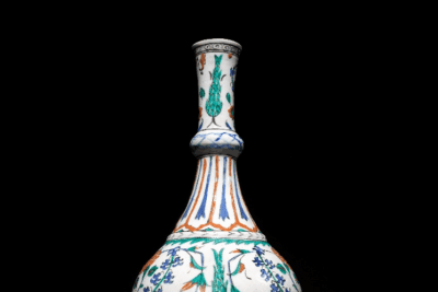 Rare and Important Iznik Water Bottle at Bonhams Islamic And Indian Art Sale
