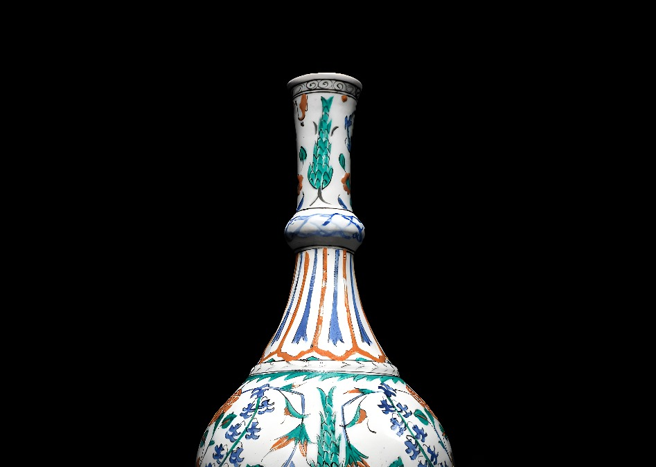 Rare and Important Iznik Water Bottle at Bonhams Islamic And Indian Art Sale