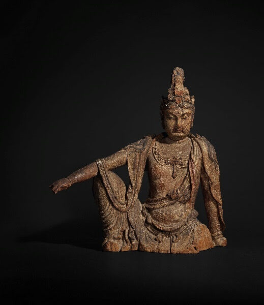 Rare Wood Figure of a Bodhisattva Jin Dynasty Sold for €2,589,400 Tripling its Estimate