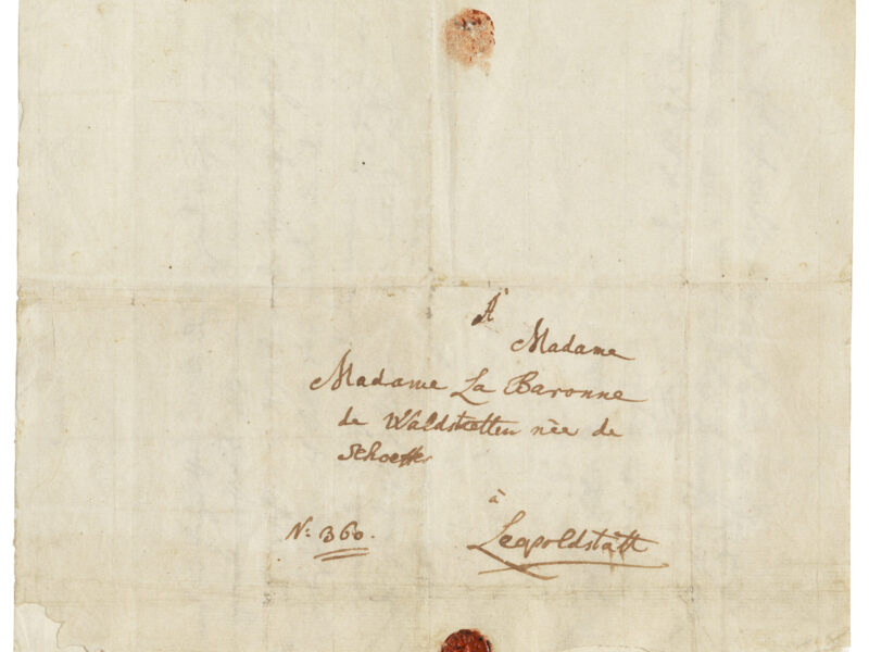 Christie’s presents a dramatic letter from Wolfgang Amadeus Mozart to Baroness von Waldstätten