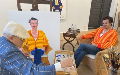 Harry Styles portrayed by David Hockney. The piece will be part of the ‘David Hockney: Drawing from Life’ exhibition at the National Portrait Gallery – London