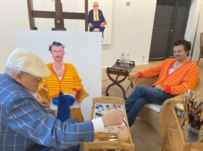 David Hockney Painting Harry Styles