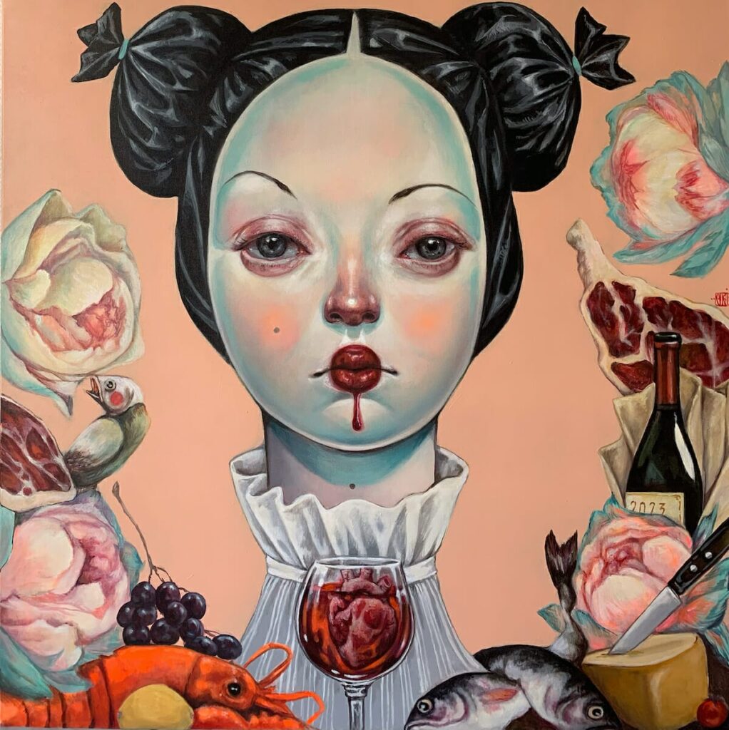 “BON APPÉTIT”: A Renaissance of Emotions Along the Table of the Symbolic Banquets Echoing of Marie Antoinette | Solo Show by Afarin Sajedi | Dorothy Circus Gallery | Rome