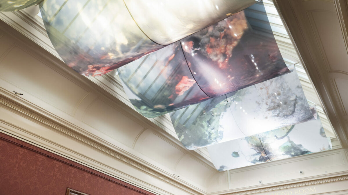 Visitors Become Part Of A National Gallery Artwork – Huge New Textile Ceiling By Artist In Residence