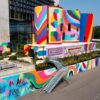 New Monumental Public Art Installation by Artist Sarah Cain | Orange Barrel Media | Columbus, Ohio
