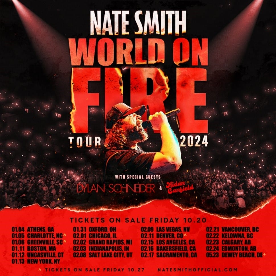 Nate Smith Announces Headlining World On Fire Tour 2024