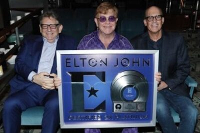 Elton John Presented With Riaa Multi-Platinum Certification For More Than 2 Million Copies Of Diamonds